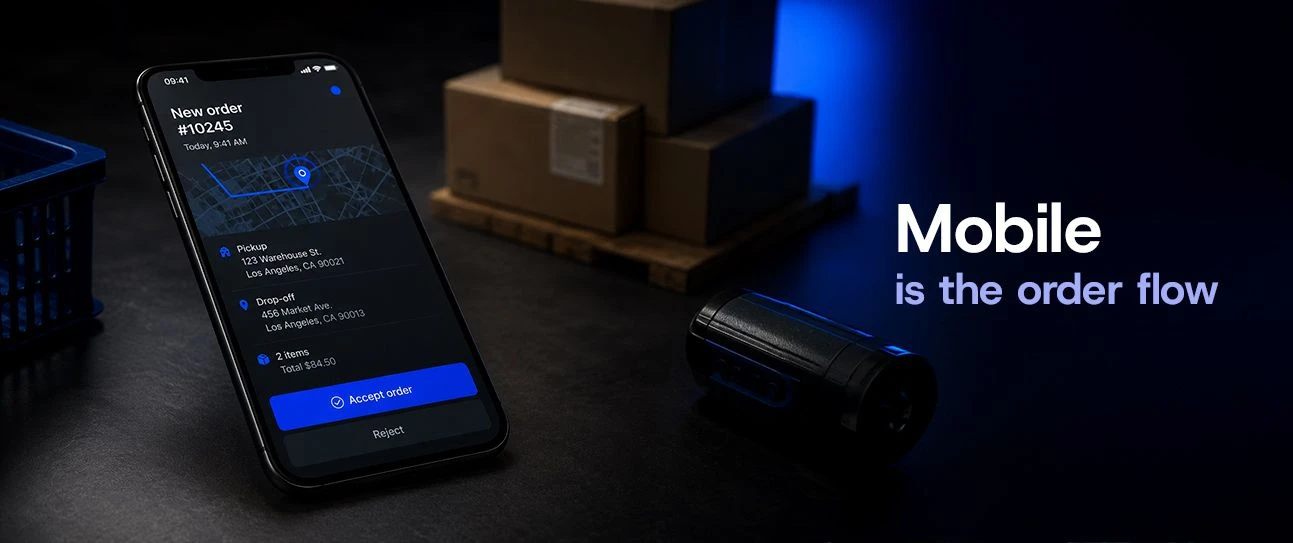 Supplier mobile app interface for marketplace vendor order management.