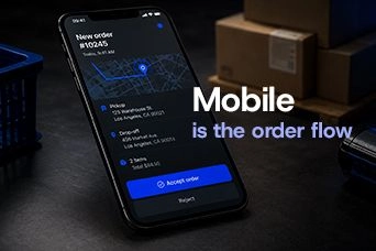 Supplier mobile app interface for marketplace vendor order management.
