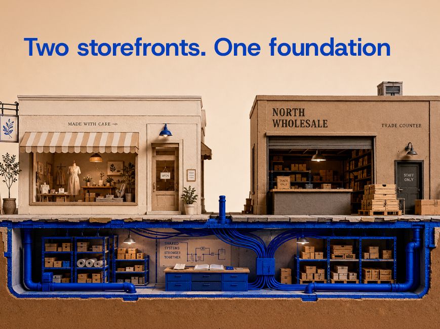 Separate storefronts or one platform on a shared backend